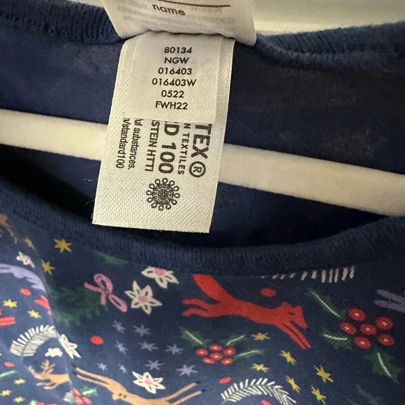 Hanna Andersson size girls 10 Christmas print top woodland creatures holiday - Picture 5 of 5